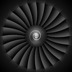 Jet engine turbine blades © piai