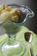 Apricot and blueberry icecream