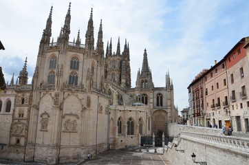 Fototapeta na wymiar Burgos, place de la cathédrale 