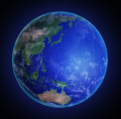 Eastern Asia seen from space