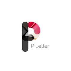 Minimal P font or letter logo design