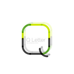 Minimal Q font or letter logo design