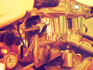 A professional espresso coffee maker