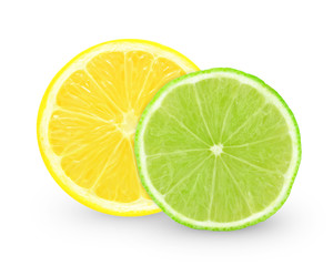 Fototapeta na wymiar lemon and lime slice