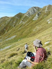 Fototapeta premium Pausa pranzo in montagna