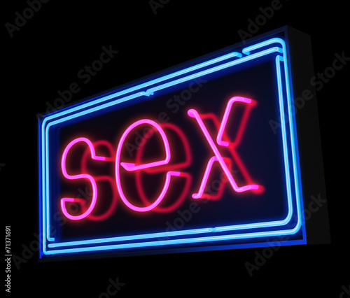&ldquo;Sex neon sign illuminated over dark background&rdquo; Stock photo and