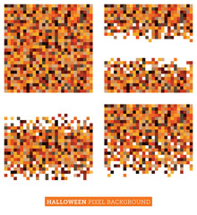 A vector pixel background in four different styles