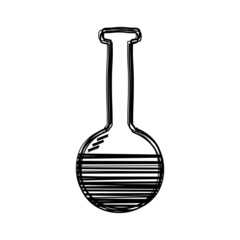 Vector of sketch doodle, test tube icon on isolated background