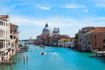 Gorgeous view of the Grand Canal and Basilica Santa Maria della