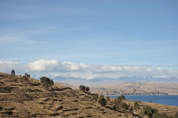 Mountain lake Titicaca