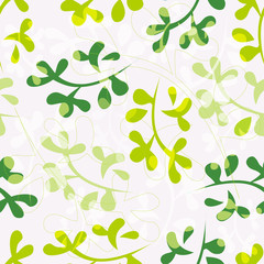 Seamless floral pattern with leaves