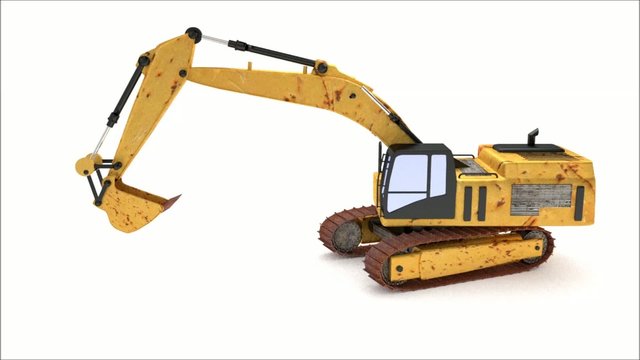 Bagger Animation gelb II