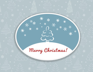 Merry Christmas postcard design