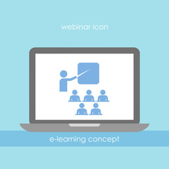E-learning webinar symbol