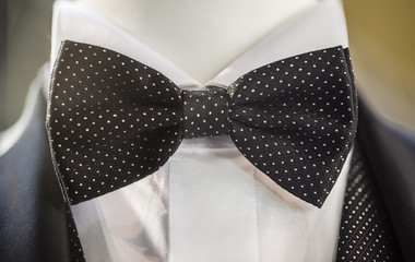 Black papillon tie