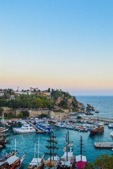 Fototapeta na wymiar The marina of Antalya old city
