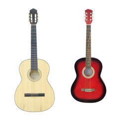 Obraz premium image of a guitar isolated under the white background