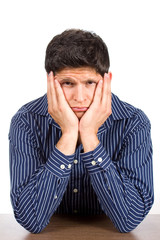 Unhappy Sad Looking Man