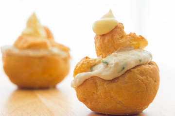 Cream puffs with tuna
