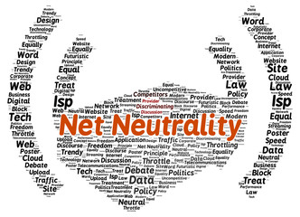 Net neutrality word cloud shape
