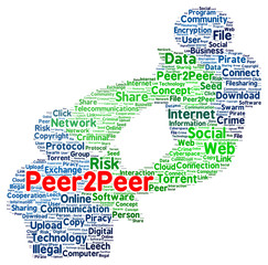 Peer2peer word cloud shape
