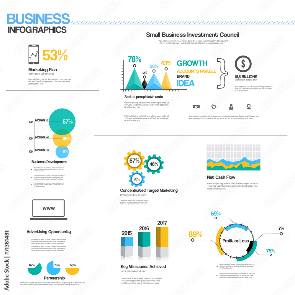 Canvas Prints big set of infographic elements