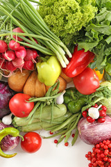 Fresh organic vegetables, close up