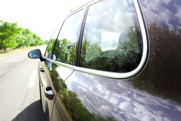 Car on road