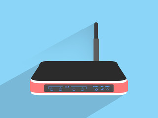 Router wifi ,Flat design style