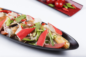 Thai spicy seafood salad