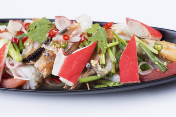Thai spicy seafood salad