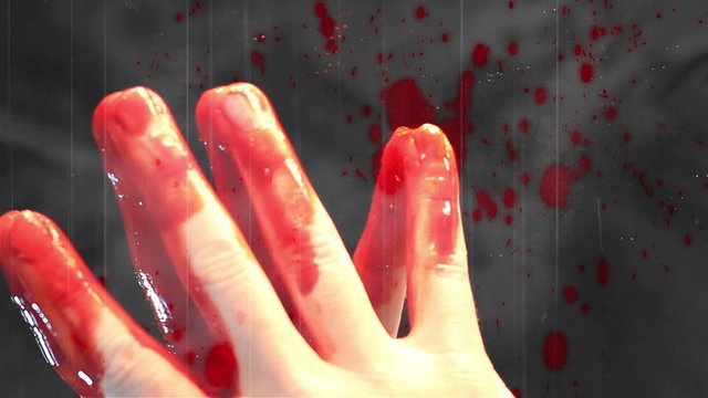 Bloody Hands Overlay Words Horror Halloween Mixed Media