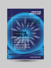 Vector blue brochure template design 