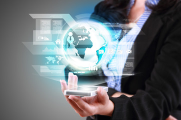 Modern communication technology mobile phone and high tech