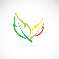 Vector leaves icon on white background