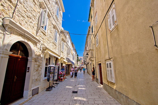 Fototapeta Old stone street of Pag