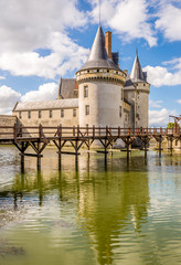 Chateau of Sully sur Loire with moat