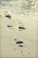 Footsteps in the sand
