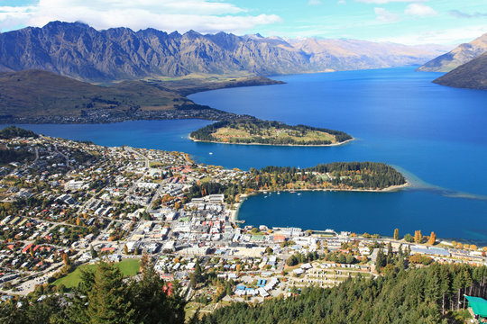 Queenstown cityscape from top
