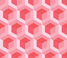 A pink seamless hexagonal pattern
