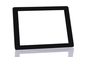 Tablet on white background