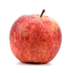 Fresh red apple on a white background
