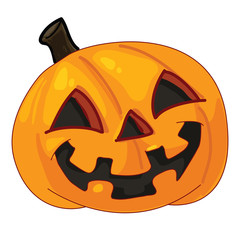Halloween pumpkin isolated on white background