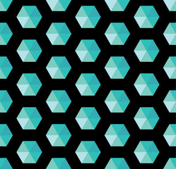 A seamless hexagonal pattern