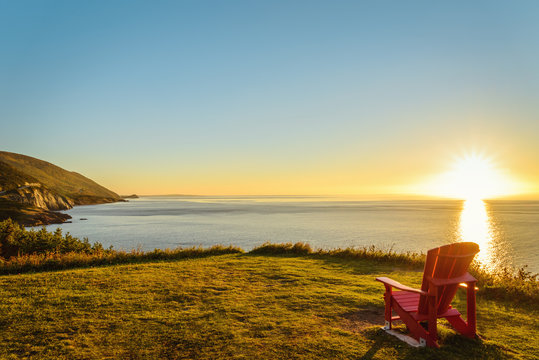 Fototapeta Cabot Trail at sunset