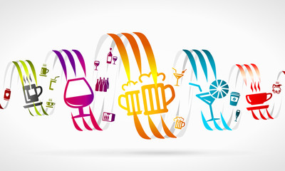 Drinks abstract illustration