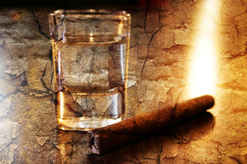 Tequila and cigar