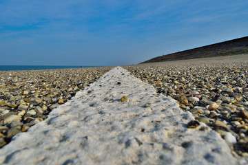 Open road to the sea blur