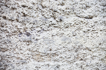 Whitewashed wall with rich and various texture