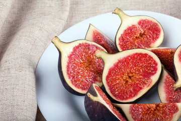 figs on white plate